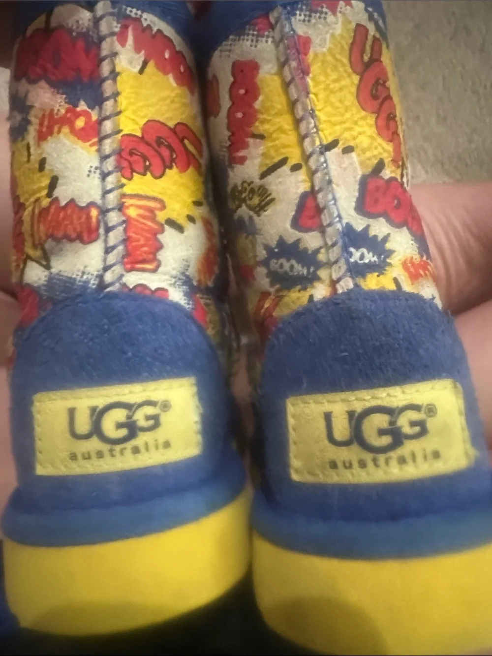 LIKE NEW!!! UGG Classic Short Limited Edition Comic Boots- little kid size 6